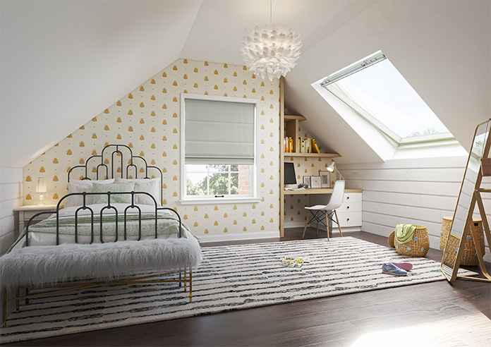 Menton, Mouse Grey - Motorised Roman Blind - Image 6